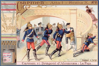 Perde I için Dekorasyon, Georges Bizet (1840-1875) tarafından Carmen Sahnesi by Italian School