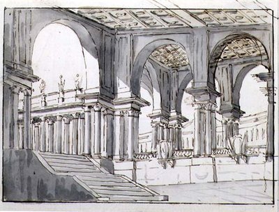 Neo-Klasik Sahne Seti Tasarımı by Italian School
