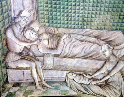 Parma'daki Roccabianca kalesinin 1480'den kalma bir freskinin detayı, bugün Milano'daki Castello Sforzesco'da. Giovanni Boccacio'nun “Decameron” (1313 - 1375) adlı kısa öyküsünden alınan Griselda'nın hikayesini temsil ediyor. (Grise by Italian School