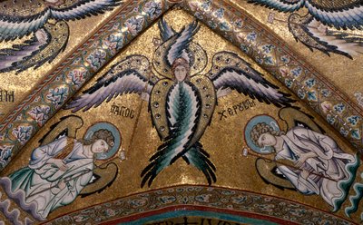 Apsis kasasından bir meleğin detayı (mozaik) by Italian School