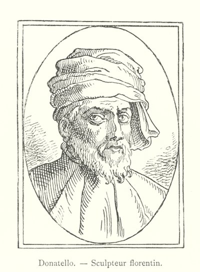 Donatello, Floransalı heykeltıraş (gravür) by Italian School