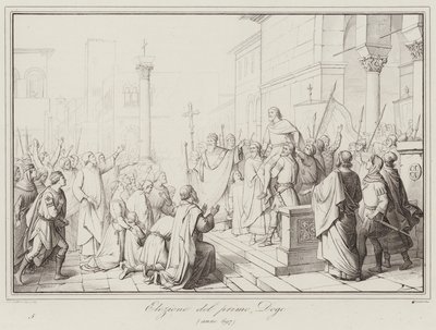 İlk Doge Seçimi, 697 (gravür) by Italian School