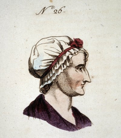 26 numaralı şekil "" Portatif Lavabo: o Erkekleri Yüzün Özelliklerine Göre Tanıma Sanatının bir özeti olsun "" (veya "" Cep yıkama: Abrege dell'arte de tanıma erkekler yüz özellikleri aracılığıyla "). Cilt 2. W by Italian School