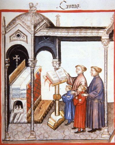 Fol.103r Şarkı Söyleme, Tacuinum Santiatis Codex Vindobonensis