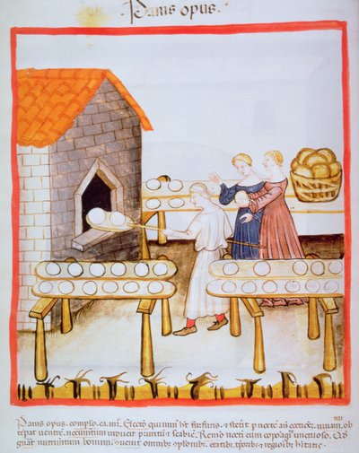 Fol.63v Kahverengi Ekmek Pişirme, Tacuinum Sanitatis
