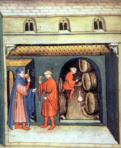 Fol.86v Yaşlı Meyve Şarabı, Tacuinum Santiatis Codex Vindobonensis