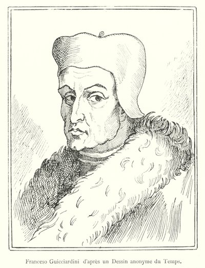 Anonim Bir Zaman Çiziminden Franceso Guicciardini (gravür) by Italian School
