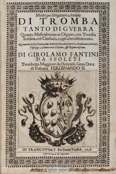 Girolamo Fantini (1600-1675) tarafından trompet öğrenmek için trompet çalma yöntemini öğrenmenin Yolu by Italian School