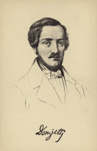 Gaetano Donizetti, İtalyan besteci (1797-1848) by Italian School