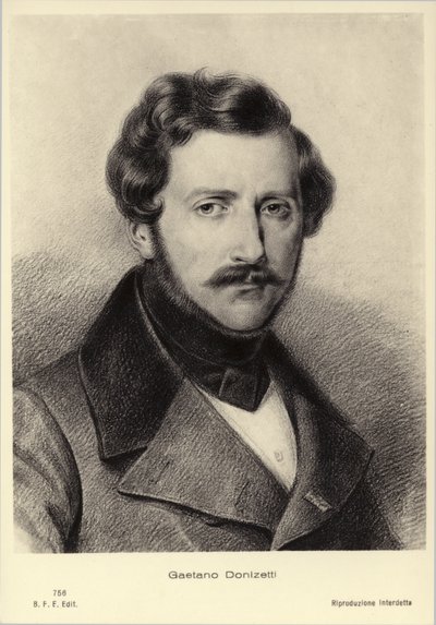 Gaetano Donizetti, İtalyan besteci (1797-1848) by Italian School
