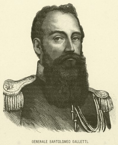 General Bartolomeo Galletti (gravür) by Italian School