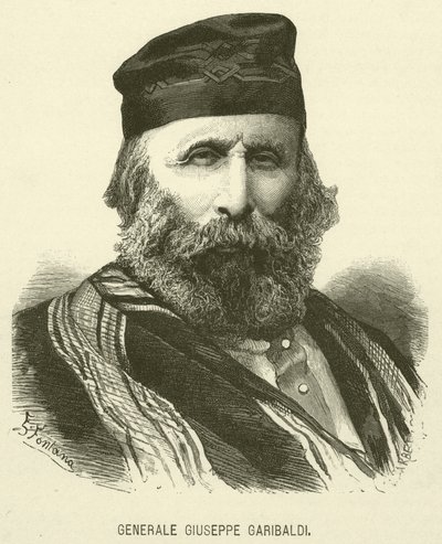 General Giuseppe Garibaldi (gravür) by Italian School