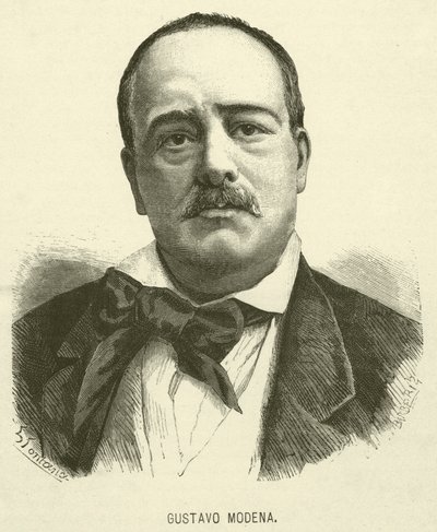 Gustavo Modena (gravür) by Italian School