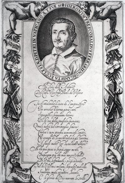 Christian Sas tarafından kazınmış Hieronymus Frescobaldi by Italian School