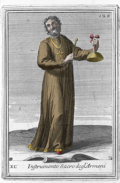 Kutsal Ermeni çalgısı: Çana benzer müzik aleti. Jesuite Filippo Bonanni (1658-1723) 1725