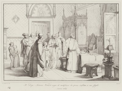 Doge Antonio Veniero, oğluna verilen cezayı değiştirmeyi reddetti by Italian School