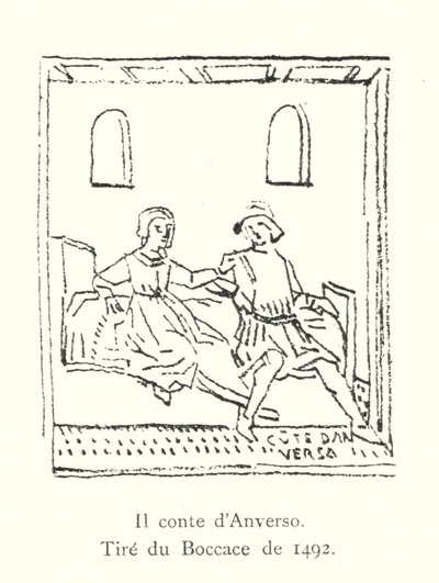 Il conte d'Anverso, Tire du Boccace de 1492 (gravür) by Italian School