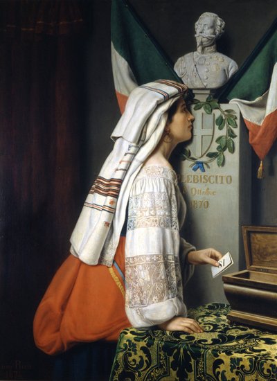 Luigi Riva tarafından Ekim 1870 İtalyan Referandum by Italian School