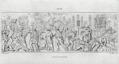 La Colonna Trajana, Trajan Sütunu (gravür) by Italian School