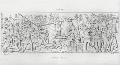 La Colonna Trajana, Trajan Sütunu (gravür) by Italian School