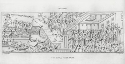 La Colonna Trajana, Trajan Sütunu (gravür) by Italian School