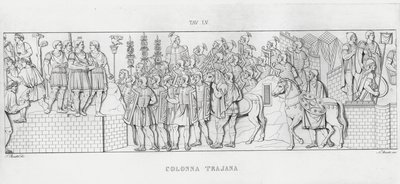 La Colonna Trajana, Trajan Sütunu (gravür) by Italian School