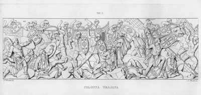 La Colonna Trajana, Trajan Sütunu (gravür) by Italian School
