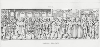 La Colonna Trajana, Trajan Sütunu (gravür) by Italian School