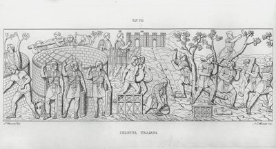 La Colonna Trajana, Trajan Sütunu (gravür) by Italian School