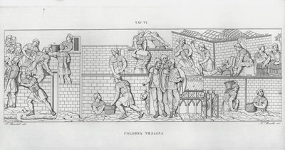 La Colonna Trajana, Trajan Sütunu (gravür) by Italian School