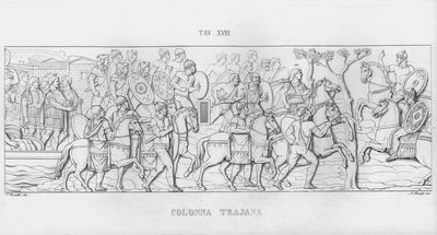 La Colonna Trajana, Trajan Sütunu (gravür) by Italian School