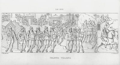La Colonna Trajana, Trajan Sütunu (gravür) by Italian School