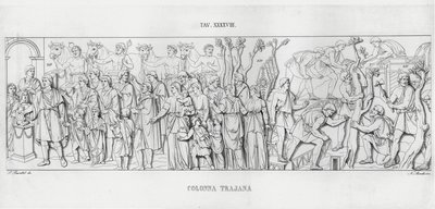 La Colonna Trajana, Trajan Sütunu (gravür) by Italian School