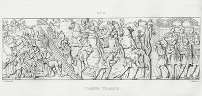 La Colonna Trajana, Trajan Sütunu (gravür) by Italian School