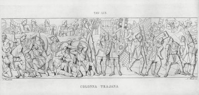La Colonna Trajana, Trajan Sütunu (gravür) by Italian School