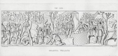 La Colonna Trajana, Trajan Sütunu (gravür) by Italian School