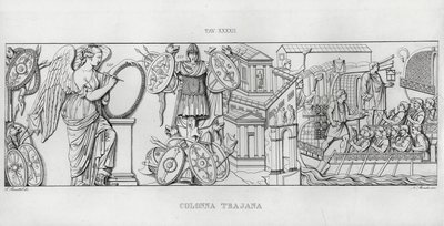 La Colonna Trajana, Trajan Sütunu (gravür) by Italian School