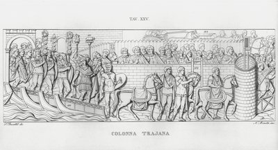 La Colonna Trajana, Trajan Sütunu (gravür) by Italian School