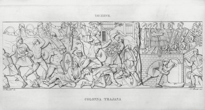 La Colonna Trajana, Trajan Sütunu (gravür) by Italian School