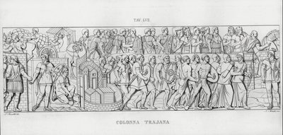 La Colonna Trajana, Trajan Sütunu (gravür) by Italian School