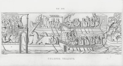 La Colonna Trajana, Trajan Sütunu (gravür) by Italian School