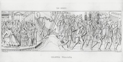 La Colonna Trajana, Trajan Sütunu (gravür) by Italian School