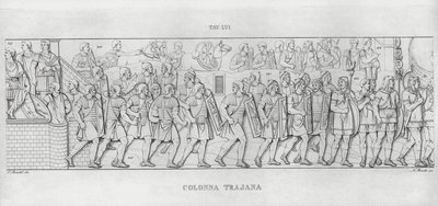 La Colonna Trajana, Trajan Sütunu (gravür) by Italian School