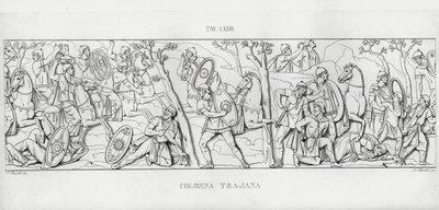 La Colonna Trajana, Trajan Sütunu (gravür) by Italian School