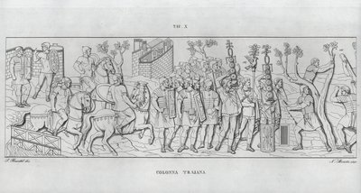 La Colonna Trajana, Trajan Sütunu (gravür) by Italian School