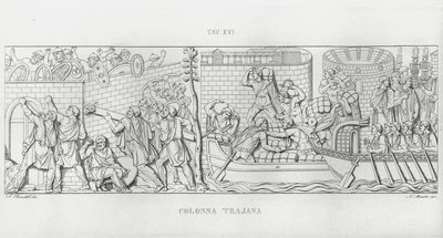 La Colonna Trajana, Trajan Sütunu (gravür) by Italian School