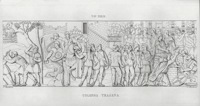 La Colonna Trajana, Trajan Sütunu (gravür) by Italian School