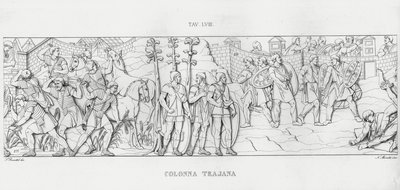 La Colonna Trajana, Trajan Sütunu (gravür) by Italian School