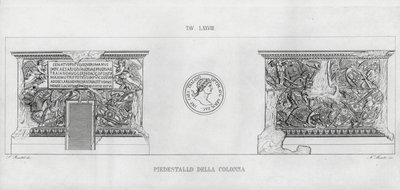 La Colonna Trajana, Trajan Sütunu (gravür) by Italian School