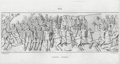 La Colonna Trajana, Trajan Sütunu by Italian School
